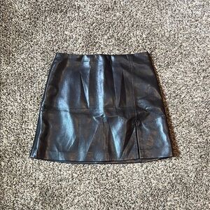 Aritzia Brown Leather Skirt